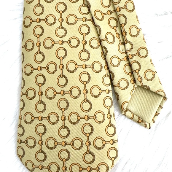 Authentic Hermes Necktie Patterned and made in France - Picture 8 of 10